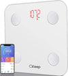CKeep Scale,Body Fat Scale Smart BMI Scale, Body Weight Scale with Smartphone App Digital Bathroom Wireless Weight Scale with Bluetooth,396 lbs-White